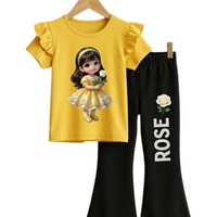 Rose Print Yellow Set