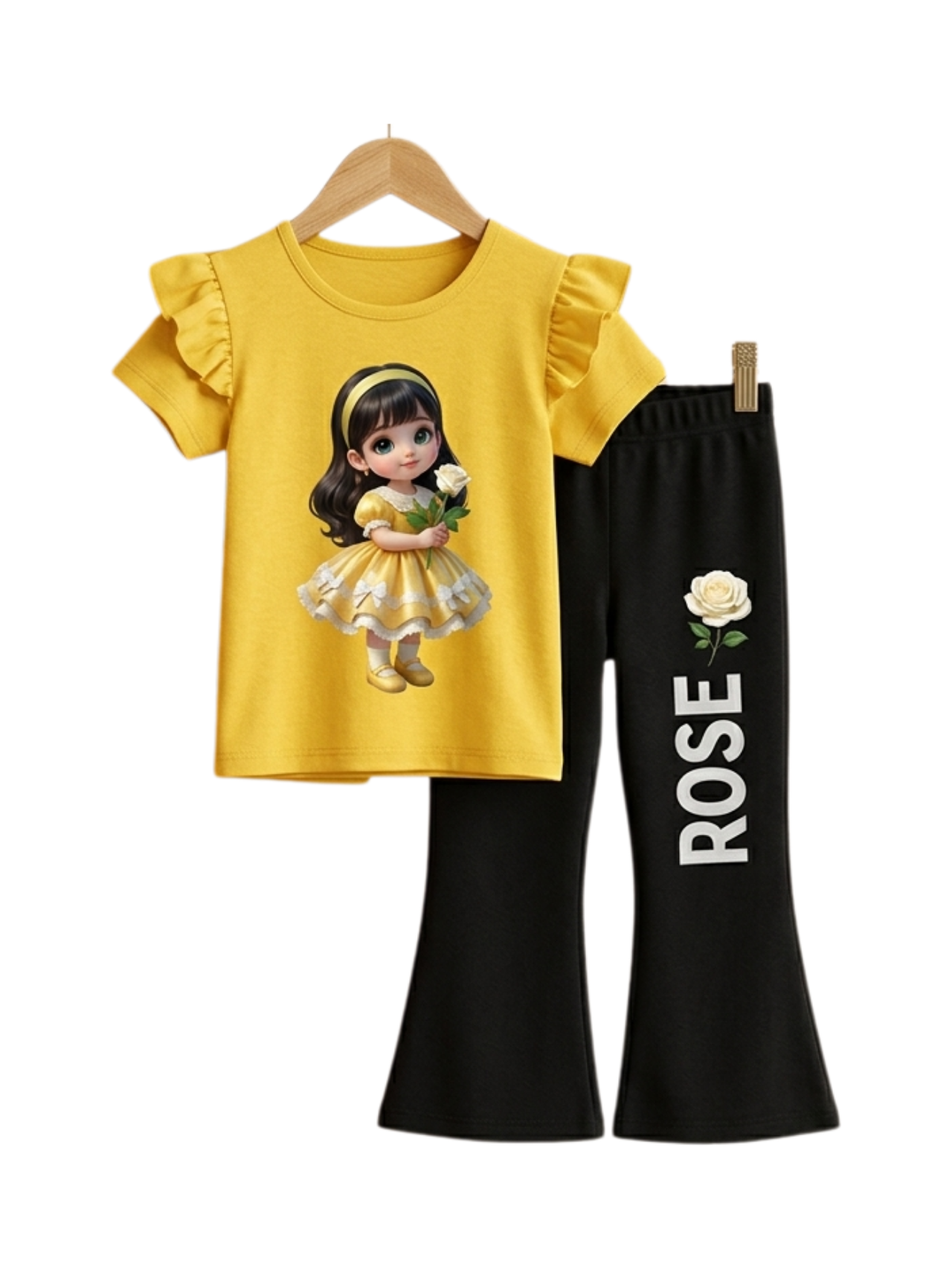 Rose Print Yellow Set
