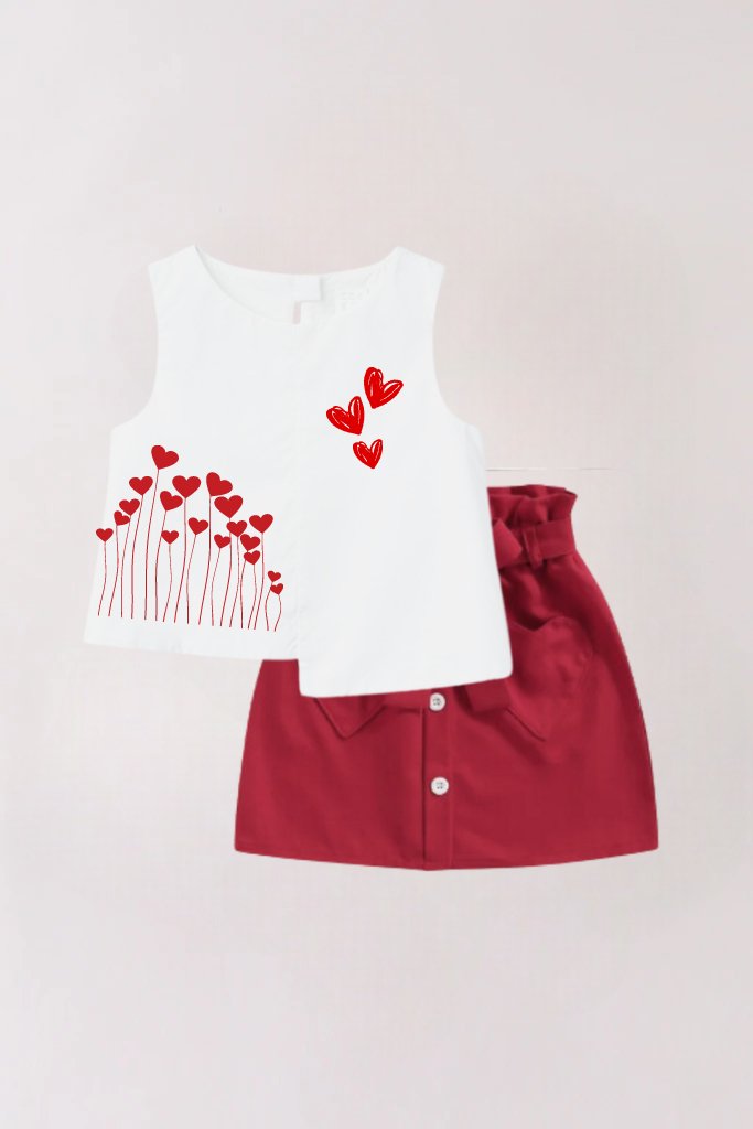 2 Piece Stylish Set For Girl Heart Shape