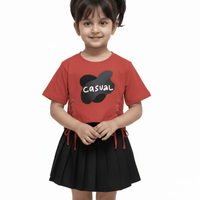 2 Piece Stylish Skirt Set For Girl (6mths - 6yrs)
