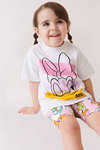 2pcs Doll Drop Shoulder T-shirt Set For Kid Girl