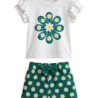 Daisy Flower Print Outfit Set