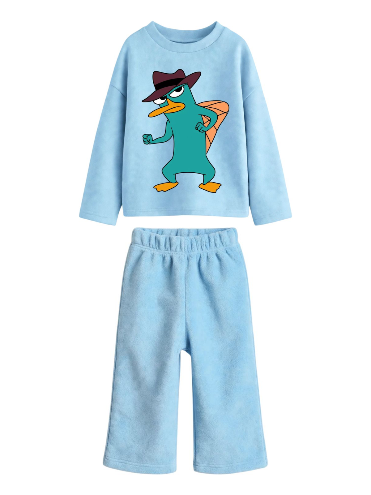 Perry the Platypus Sweatshirt & Wide-Leg Pants Set - Sky Blue (0mths-2yrs)