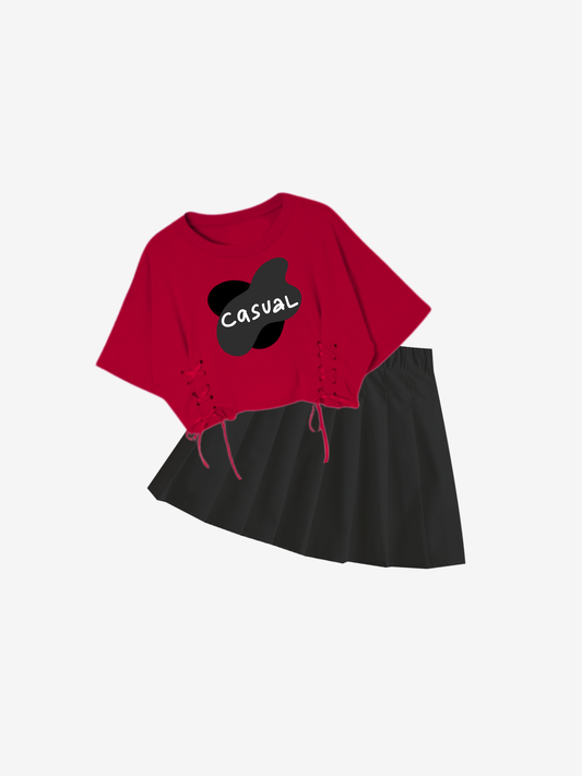 2 Piece Stylish Skirt Set For Girl (6mths-6yrs)