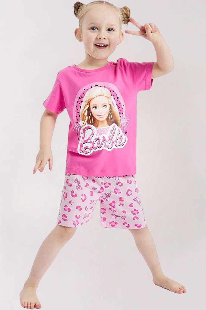 2pcs Barbie Printed T-shirt & Pant Set