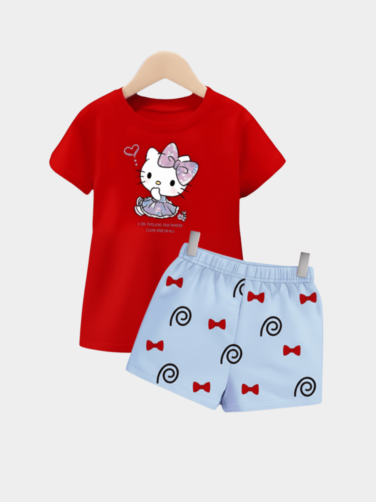 2pcs Doll T-shirt Set For Girl (6mths - 6yrs)