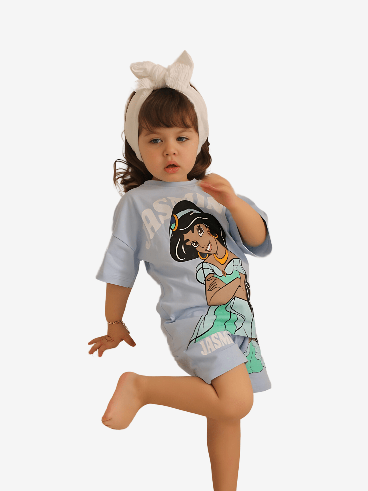 2pcs Minnie Mouse Drop Shoulder T-shirt Set For Kid Girl (6mths - 6yrs)