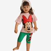 2pcs Minnie Mouse Drop Shoulder T-shirt Set For Kid Girl (6mths - 6yrs)