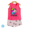 2pcs Sleeveless Micky Mouse T-shirt Set For Kid Girl