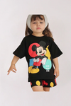 2pcs Minnie Mouse Drop Shoulder T-shirt Set For Kid Girl