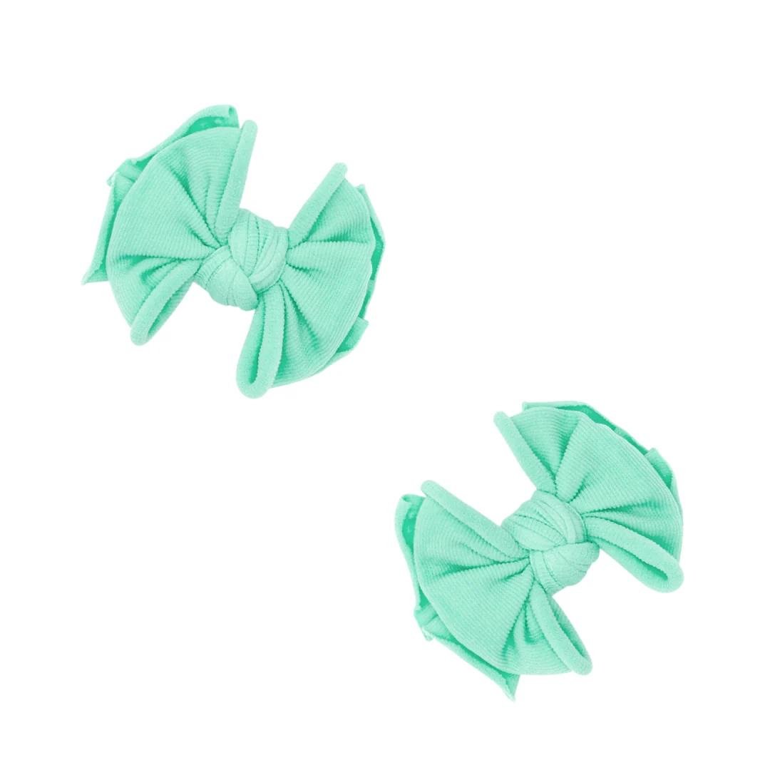 2pk Baby Deb Clips Light Green