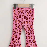 Kids Rose Pink Flared Printed Pant (3yrs-12yrs)
