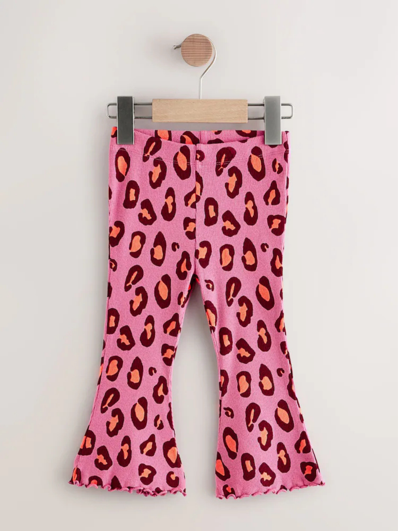 Kids Rose Pink Flared Printed Pant (3yrs-12yrs)