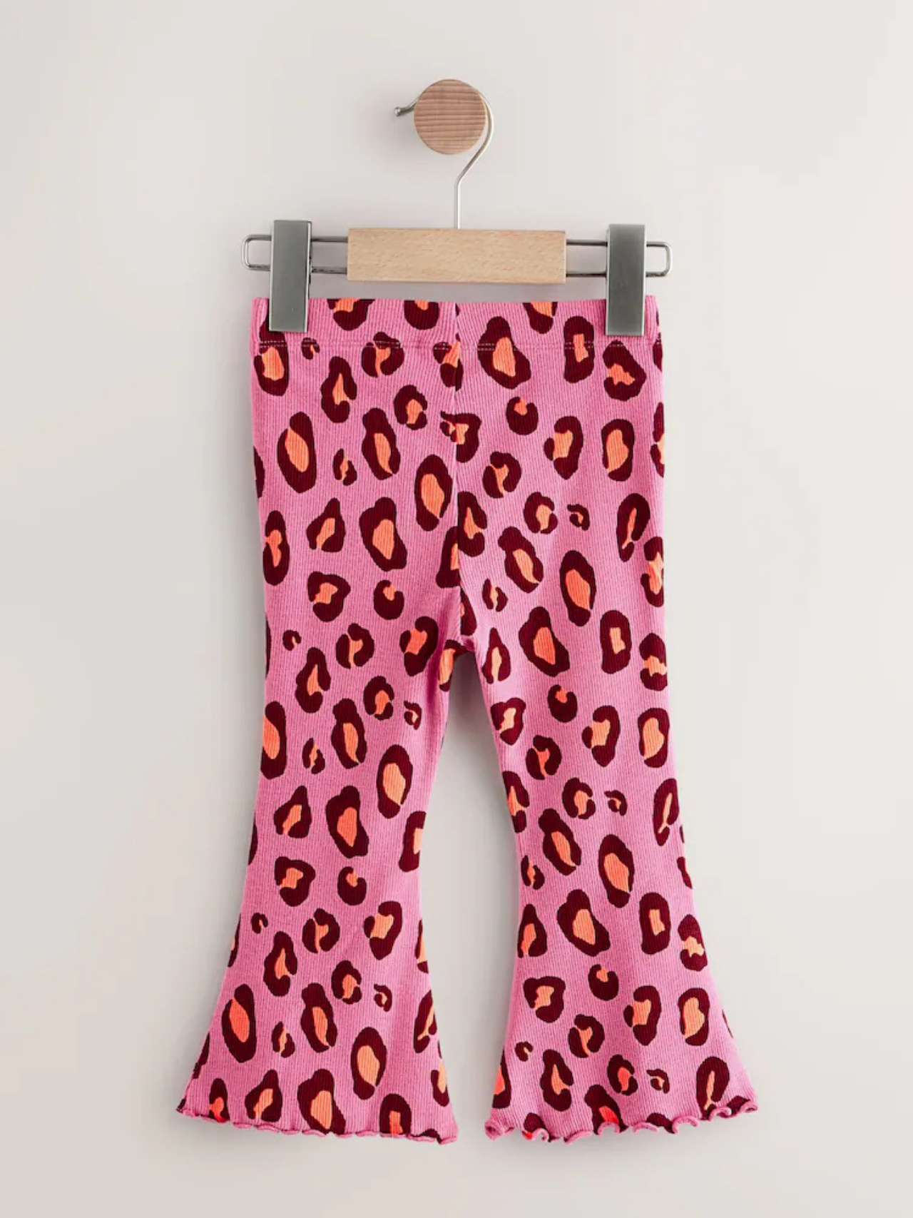 Kids Rose Pink Flared Printed Pant (3yrs-12yrs)