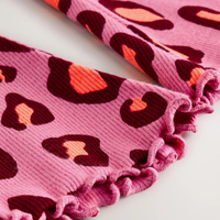 Kids Rose Pink Flared Printed Pant (3yrs-12yrs)