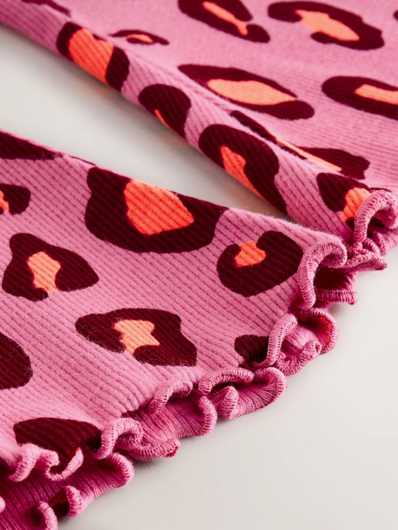 Kids Rose Pink Flared Printed Pant (3yrs-12yrs)