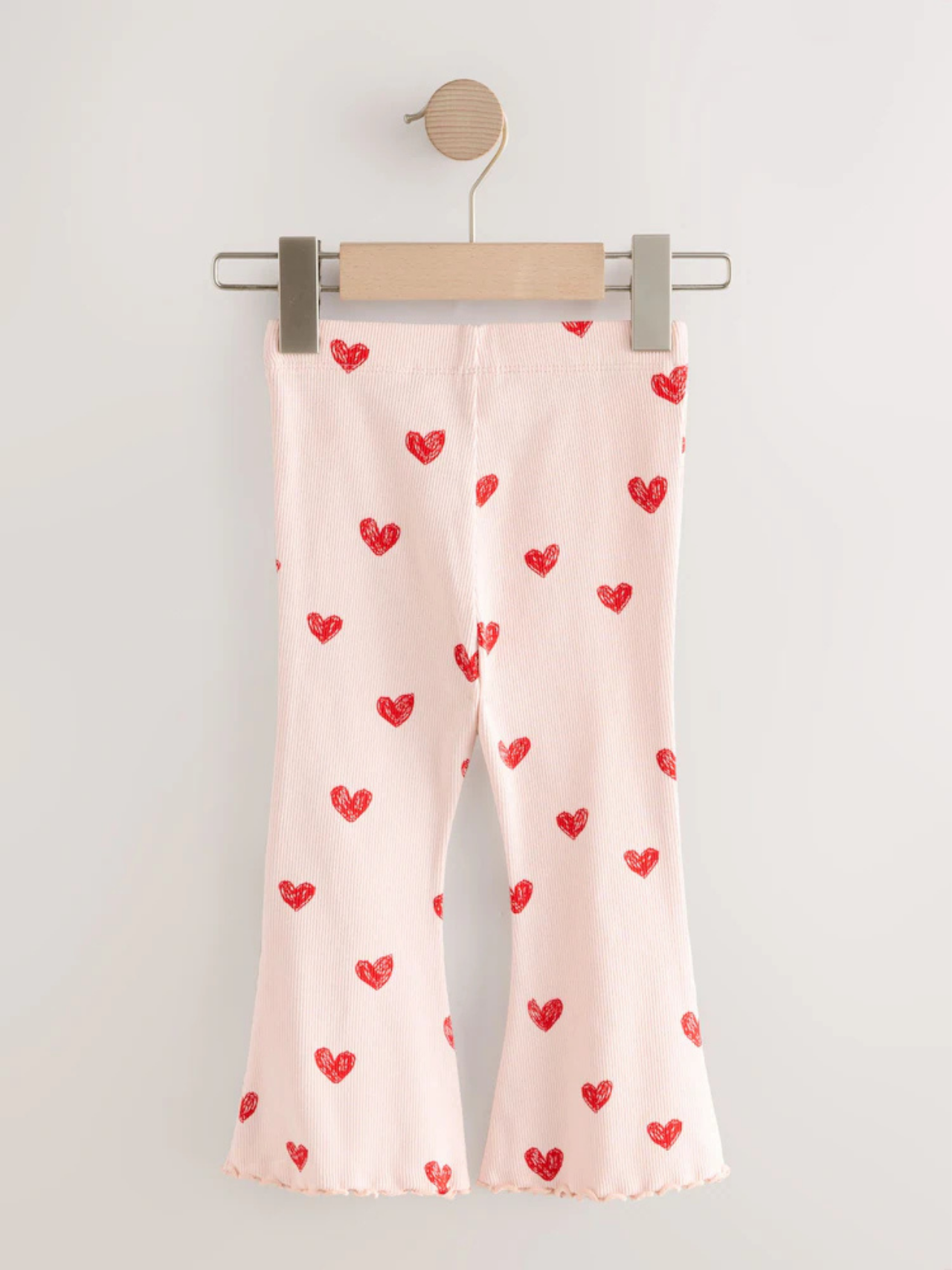Kids Light Pink Love Printed Long Pant (3yrs-12yrs)