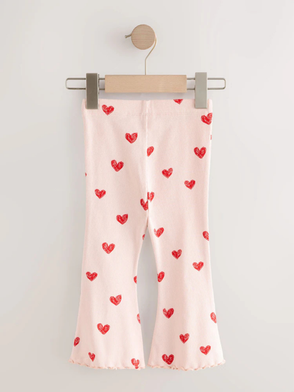 Kids Light Pink Love Printed Long Pant (3yrs-12yrs)