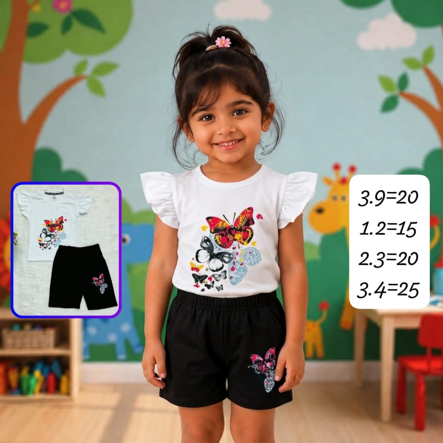 Butterfly Shorts Set