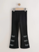 Kids Black Stone Bow Flared Long Pant (3yrs-12yrs)