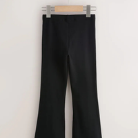 Kids Black Stone Bow Flared Long Pant (3yrs-12yrs)