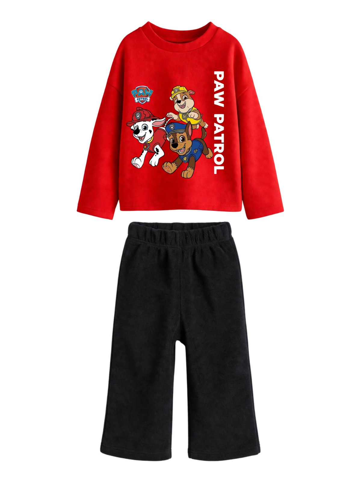 Paw Patrol Sweatshirt & Wide-Leg Pants Set - Red & Black (0mths-2yrs)