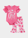 Baby Daddy's Bodysuit and Heart Flare Pant Set