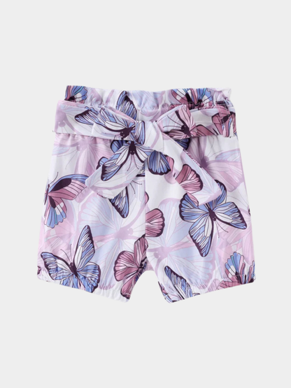 Baby Ribbed Flutter Sleeve & Butterfly Romper Set