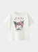Girls' Kuromi Heart Graphic Tee | Cute Casual White Short Sleeve T-Shirt Set