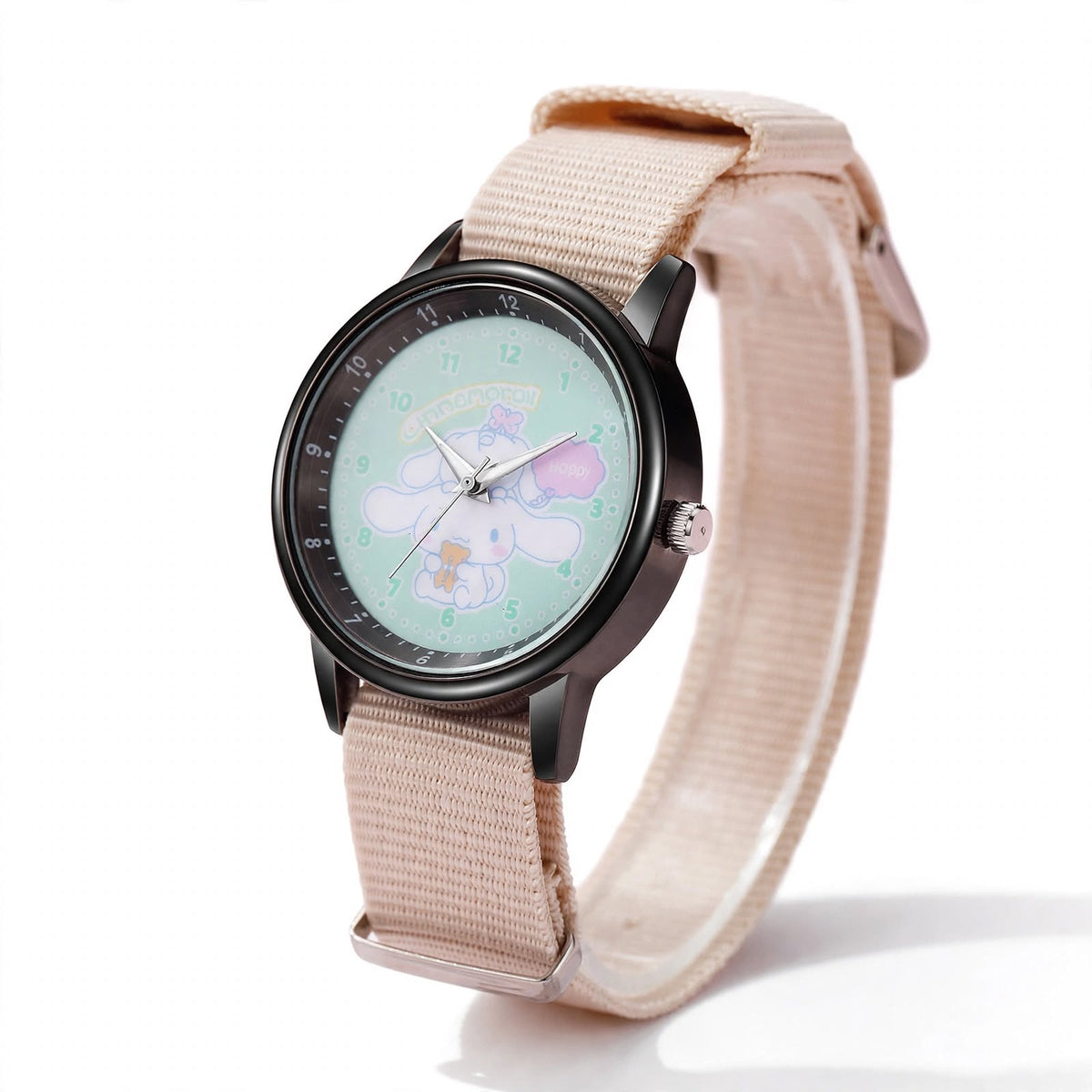 Kids Cinnamoroll Nylon Strap Watch - Beige
