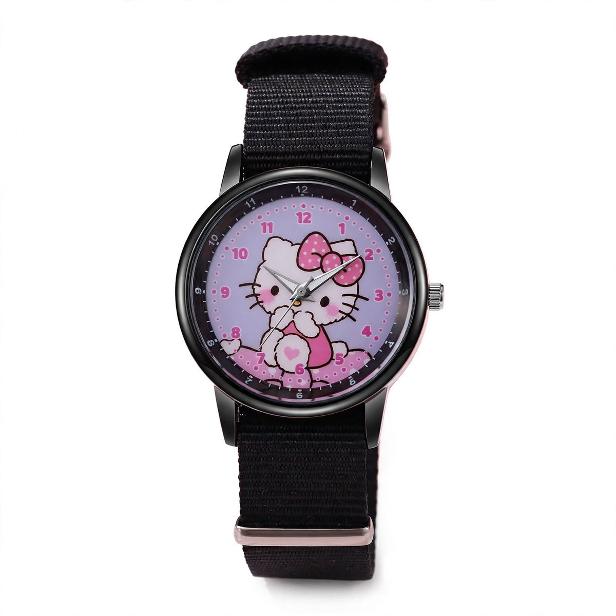 Kids Hello Kitty Nylon Strap Watch - Black