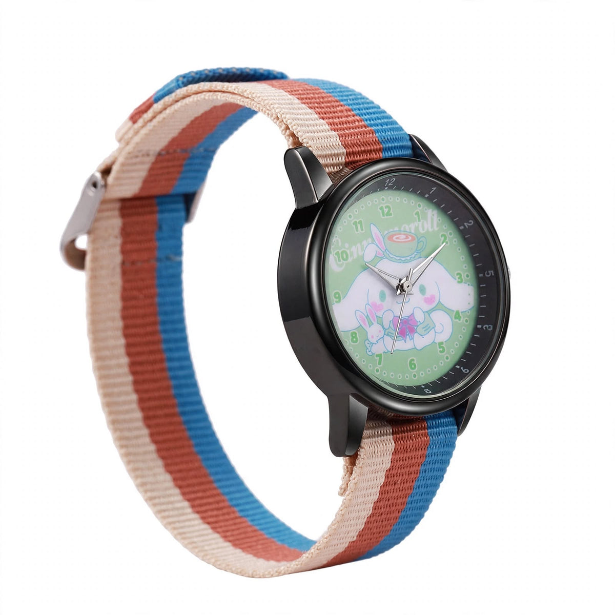 Kids Cinnamoroll Nylon Strap Watch - Rainbow Stripe