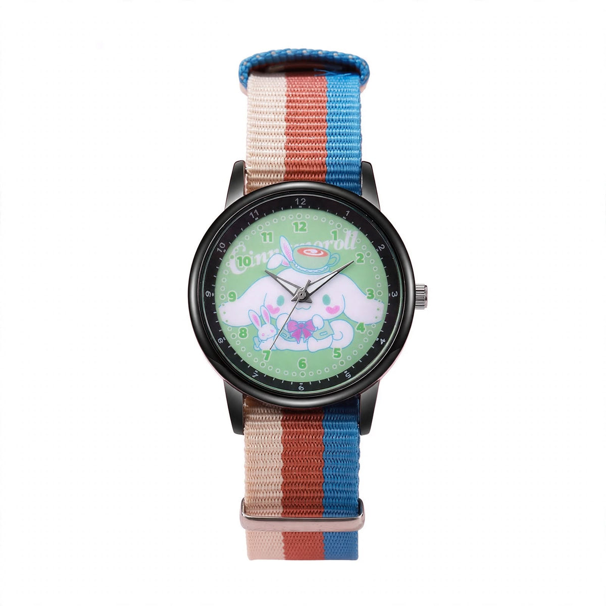 Kids Cinnamoroll Nylon Strap Watch - Rainbow Stripe