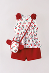 Roshkosh 2pcs Cherry Print Stylish Top Set