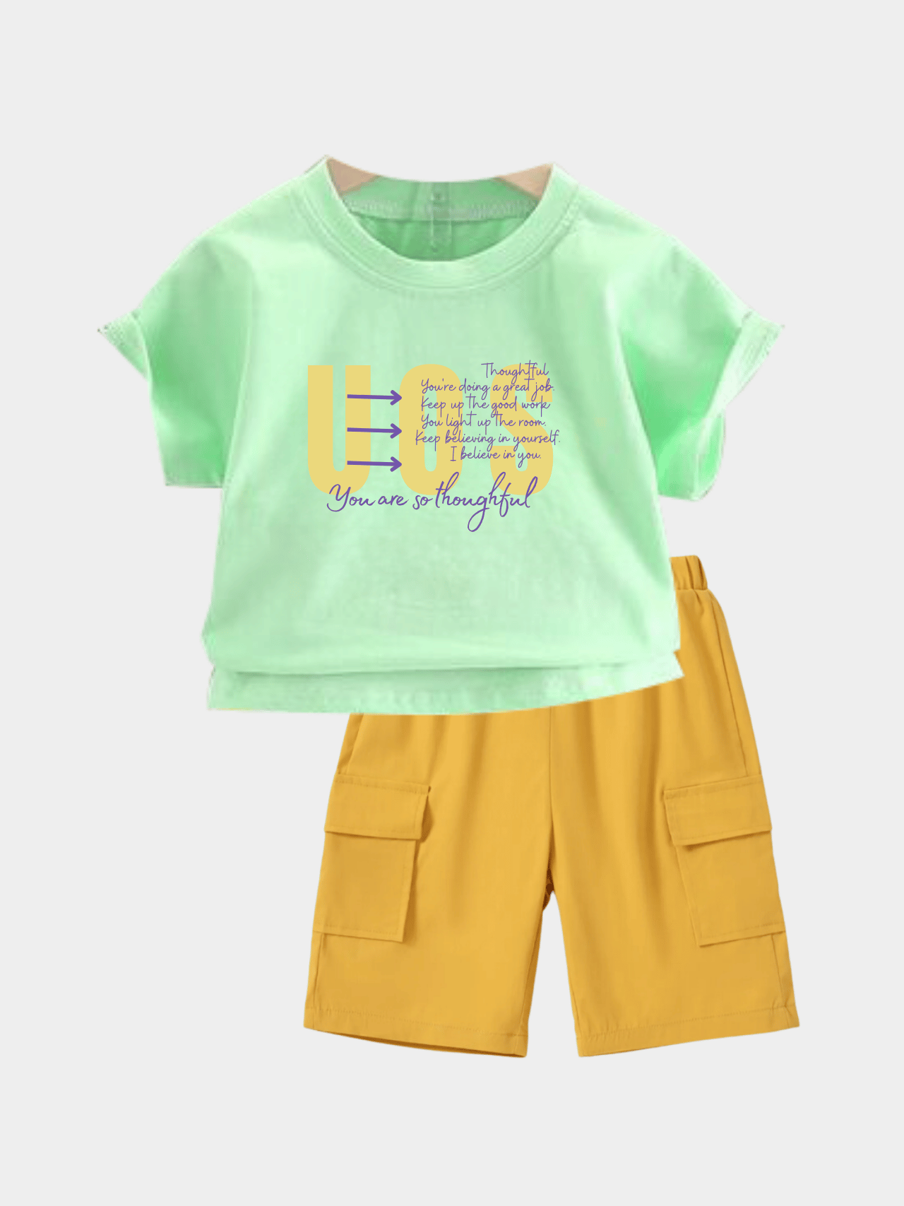 Boys' Casual T-Shirt & Cargo Shorts Set