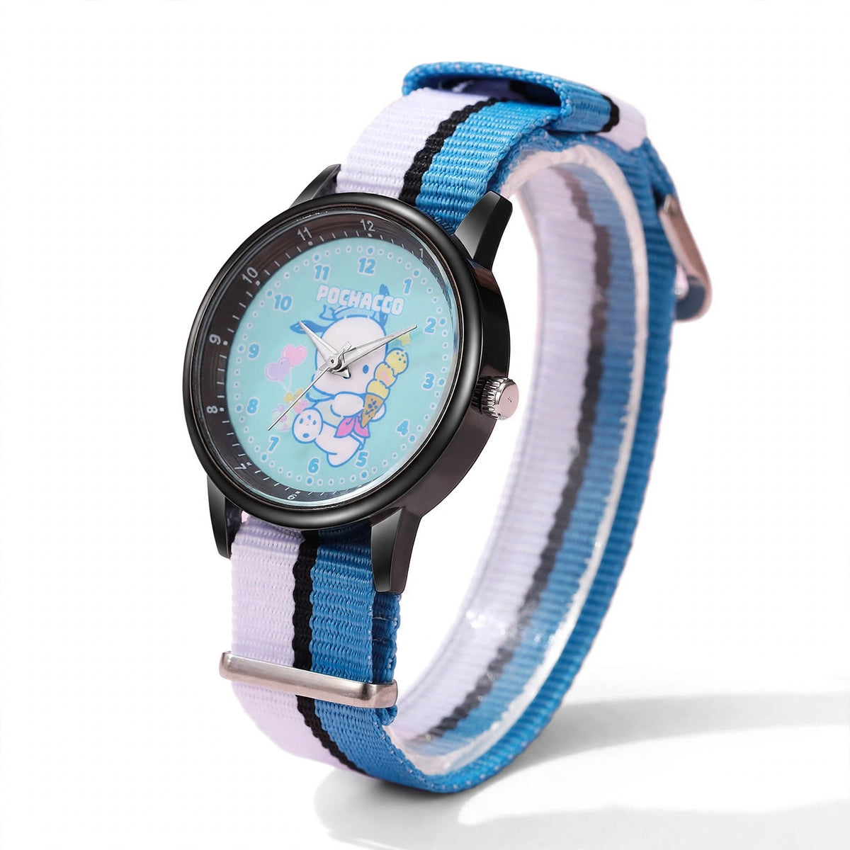 Kids Pochacco Nylon Strap Watch - Blue & White