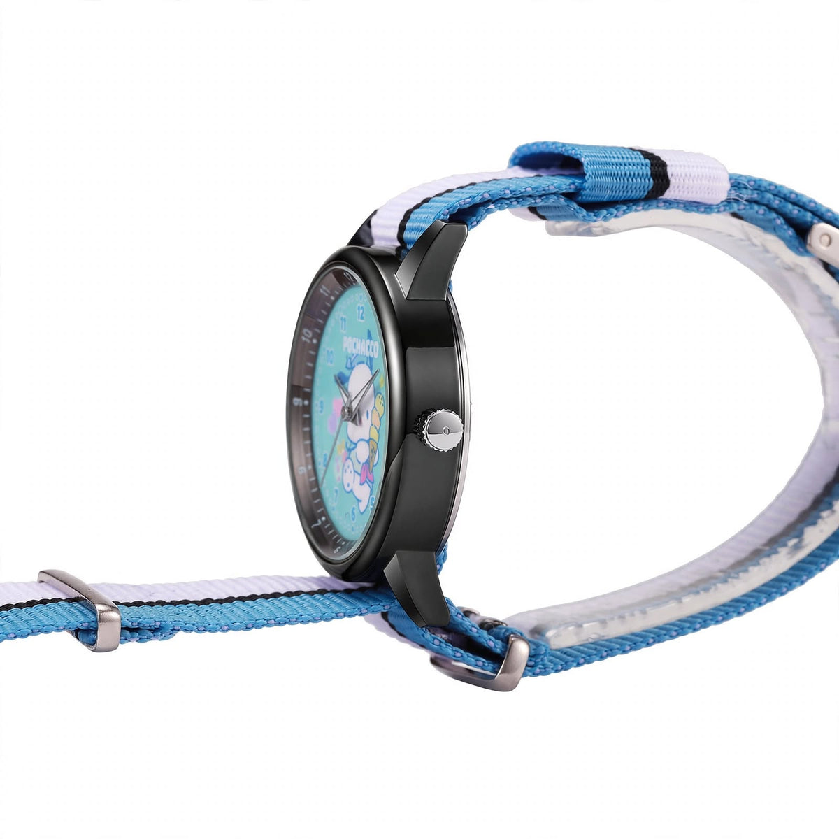 Kids Pochacco Nylon Strap Watch - Blue & White