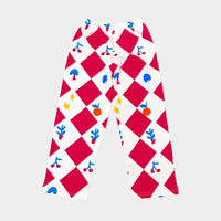 Kids Red and White Checkered Pants