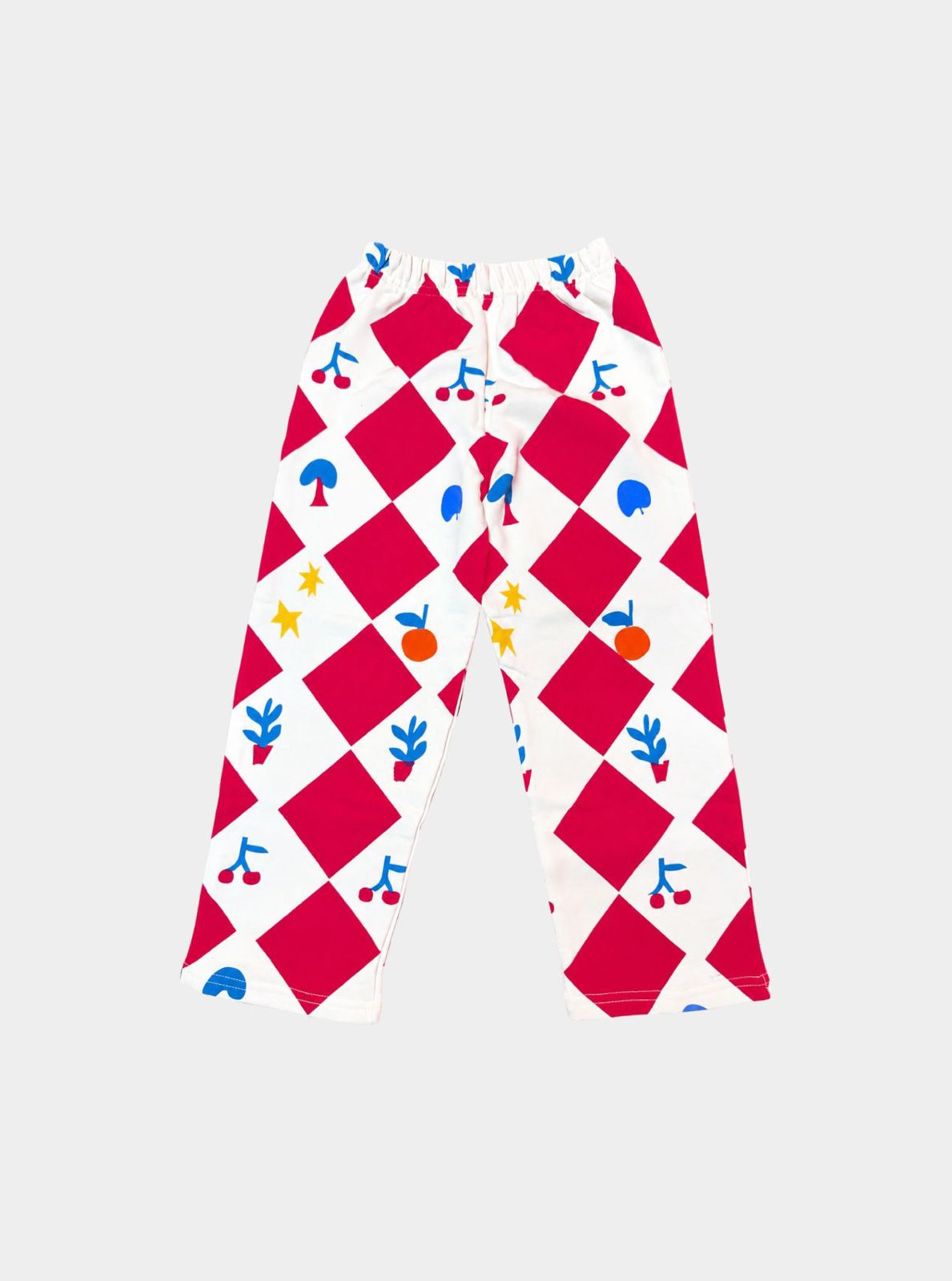 Kids Red and White Checkered Pants