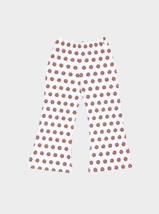 Kids Little Blooms Kid's White Floral Pants