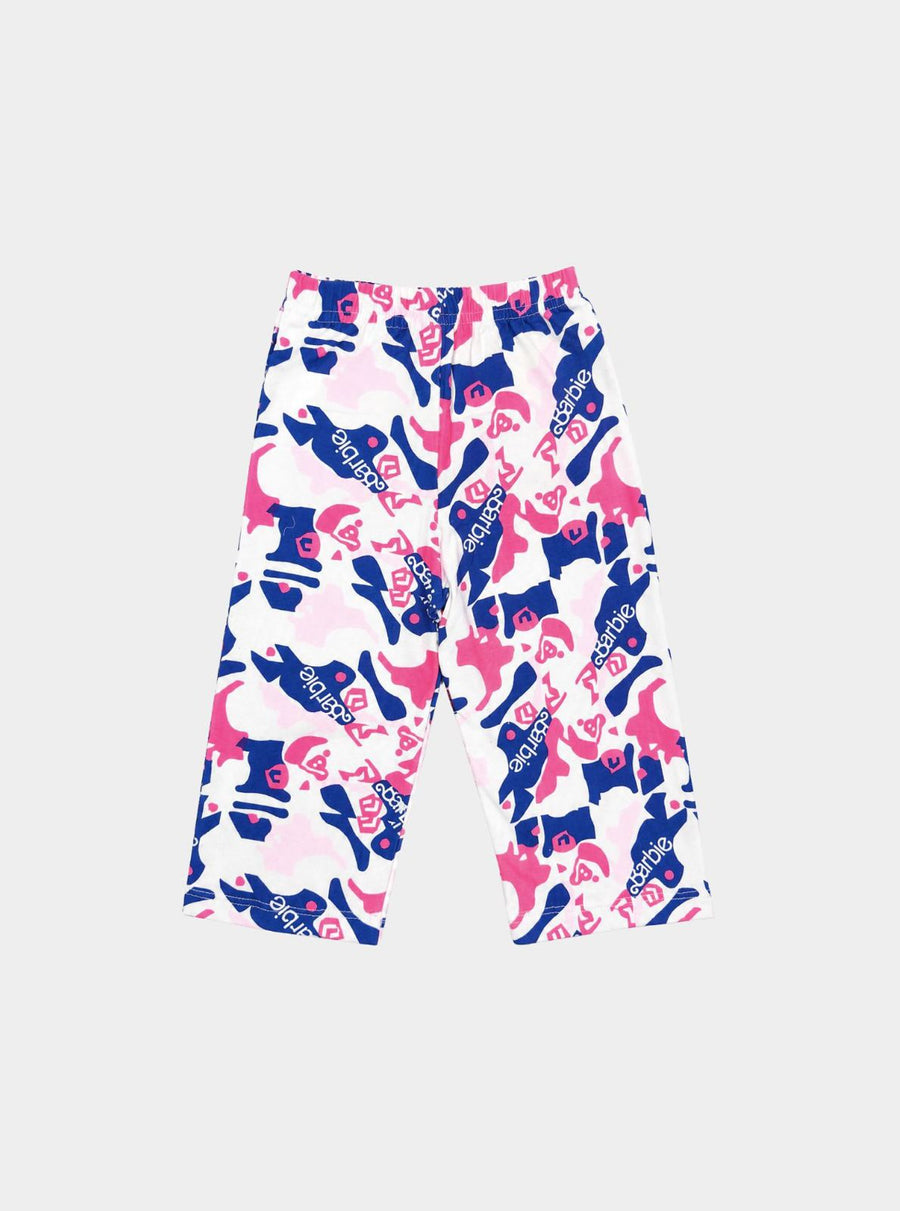 Baby Girl's Pink and Blue Patterned Barbie Lounge Pants