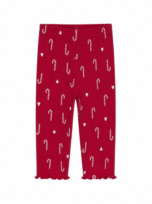 Baby Girl Red printed pant (0 - 3 Years)