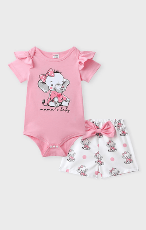 Baby Girl Romper & Pant Set