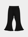 Baby Girl Ruffle Hem Flared Pants - Black