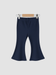 Baby Girl Ruffle Ribbed Flared Pants - Navy