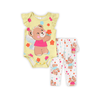 Baby Girl Teddy Print Romper Set (0mths - 2yrs)