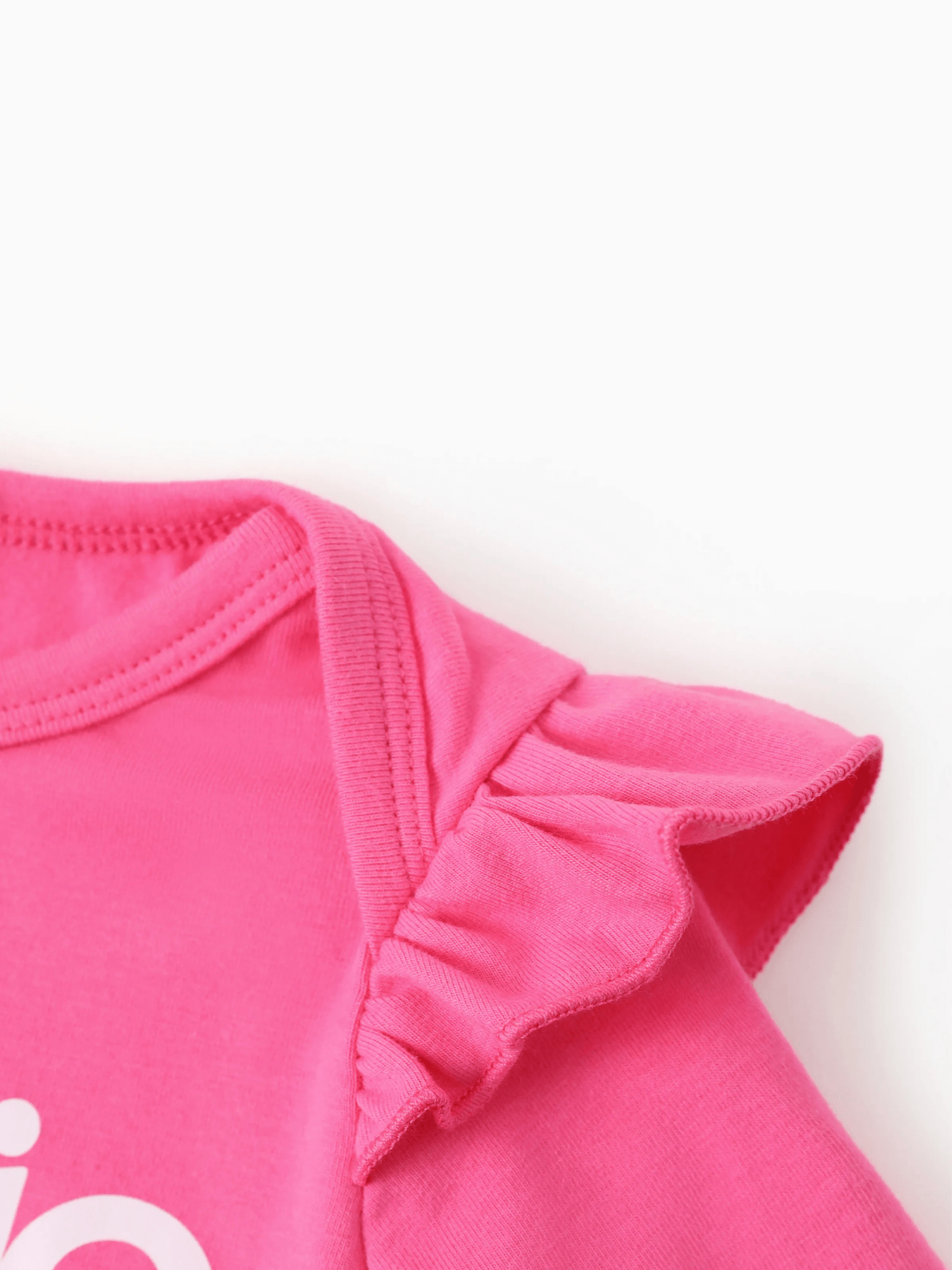 Baby Girls' Barbie Hot Pink Flutter Sleeve Bodysuit & Print Pants Set