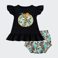Baby Girls' Black Camo Pumpkin Tunic and Bloomer Set