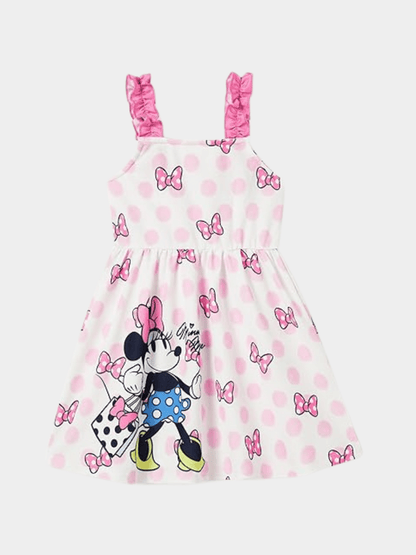 Baby Girls' Disney Minnie Mouse Polka Dot Ruffle Strap Dress