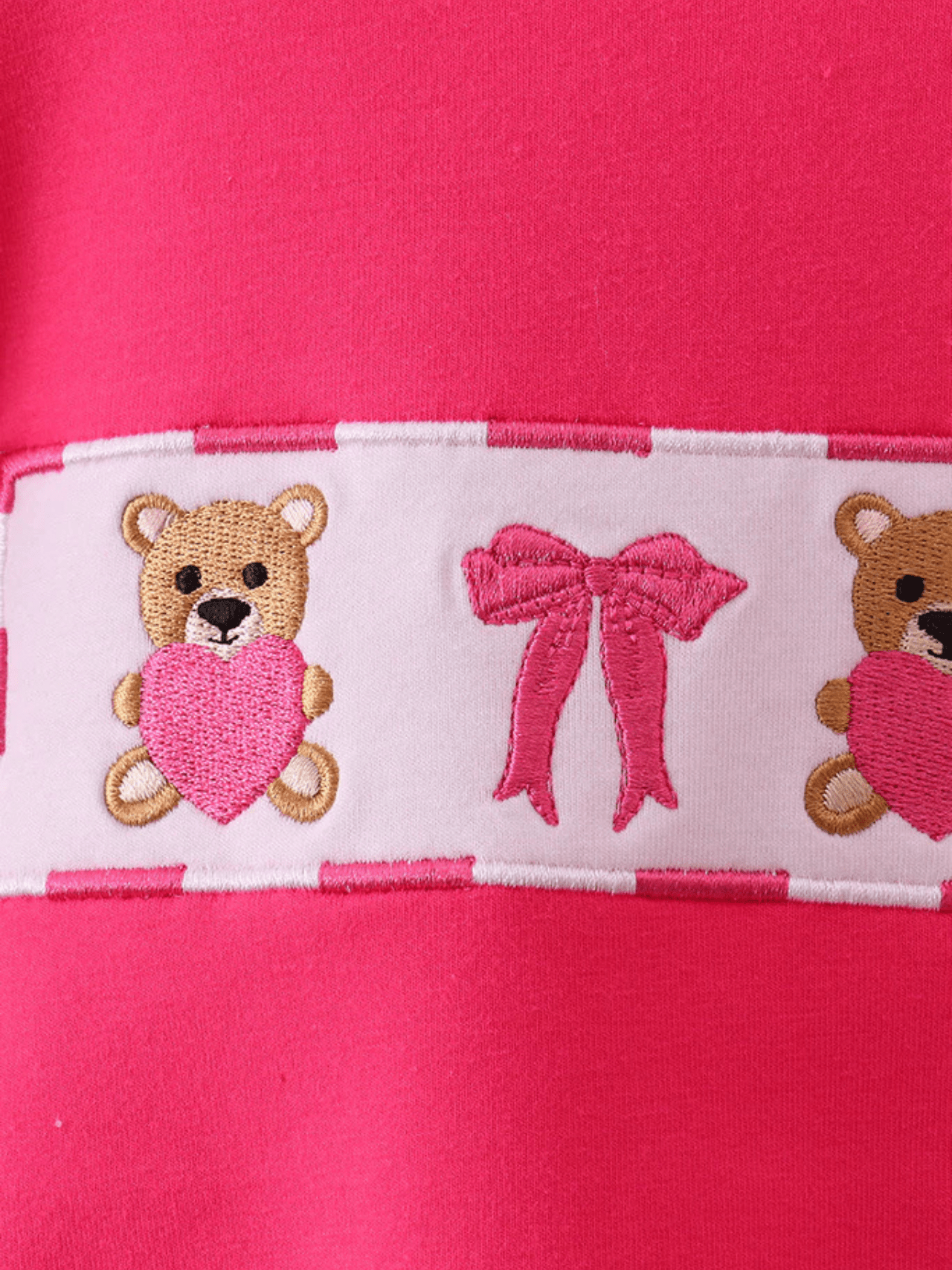 Baby Girls' Pink Teddy Bear Smocked Romper
